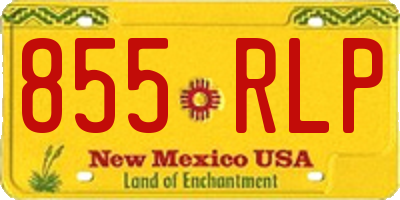 NM license plate 855RLP