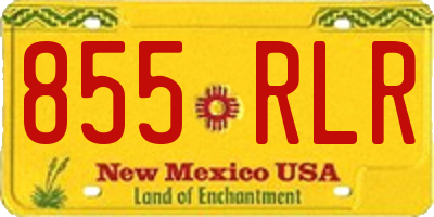 NM license plate 855RLR