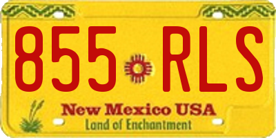NM license plate 855RLS