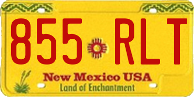 NM license plate 855RLT