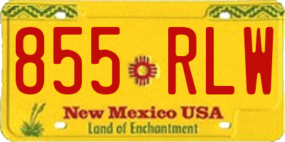 NM license plate 855RLW