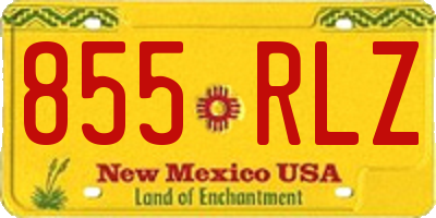 NM license plate 855RLZ