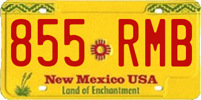 NM license plate 855RMB