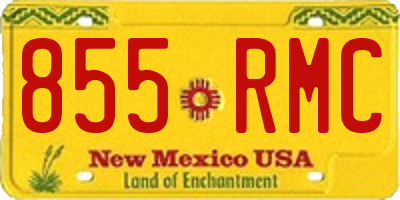 NM license plate 855RMC