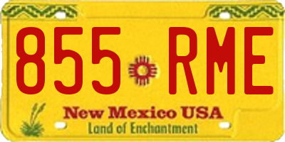 NM license plate 855RME