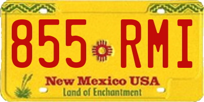 NM license plate 855RMI