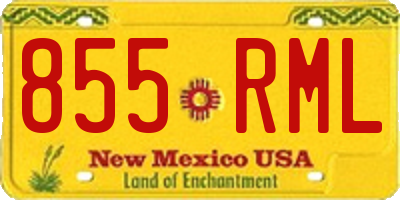 NM license plate 855RML