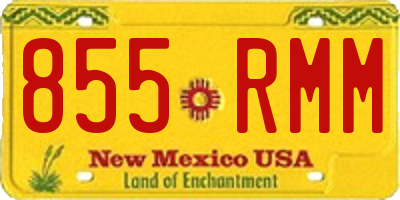 NM license plate 855RMM