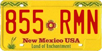 NM license plate 855RMN