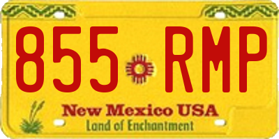 NM license plate 855RMP