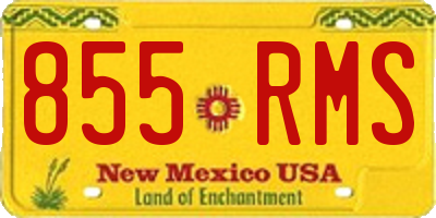 NM license plate 855RMS