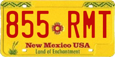 NM license plate 855RMT