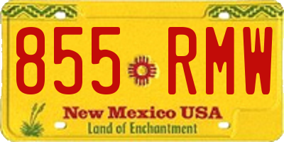 NM license plate 855RMW