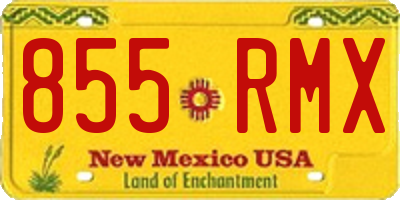 NM license plate 855RMX
