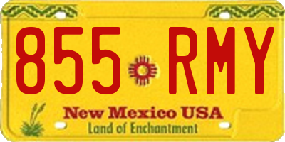 NM license plate 855RMY