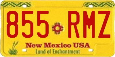 NM license plate 855RMZ
