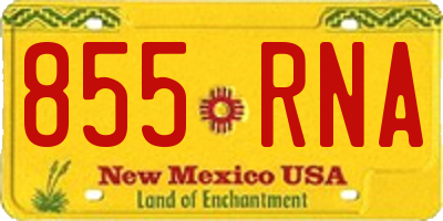 NM license plate 855RNA