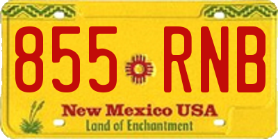 NM license plate 855RNB