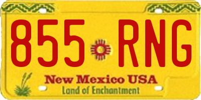 NM license plate 855RNG