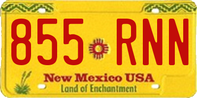 NM license plate 855RNN