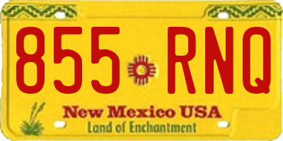 NM license plate 855RNQ