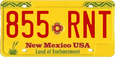 NM license plate 855RNT