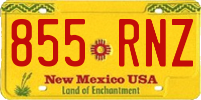 NM license plate 855RNZ