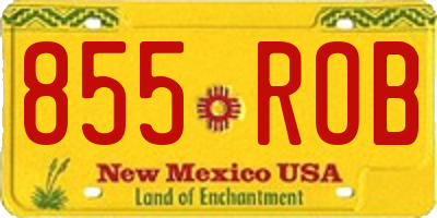 NM license plate 855ROB