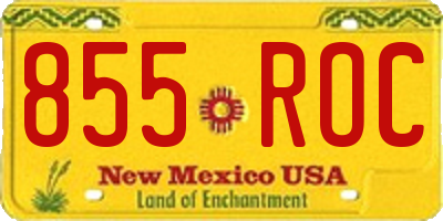 NM license plate 855ROC