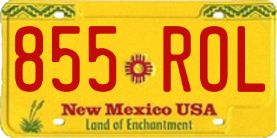NM license plate 855ROL