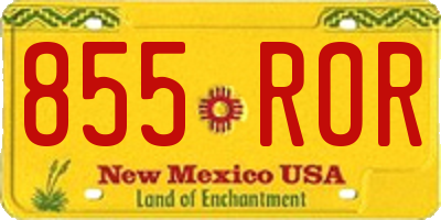 NM license plate 855ROR