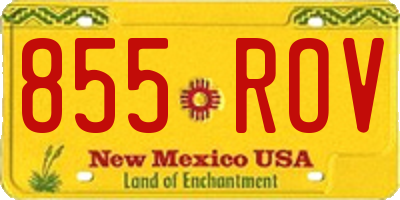 NM license plate 855ROV