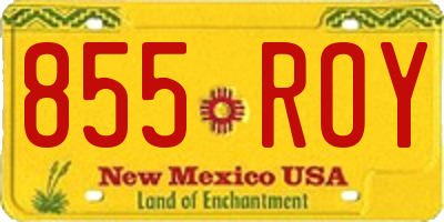 NM license plate 855ROY