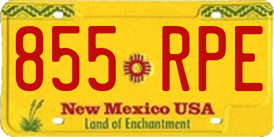 NM license plate 855RPE
