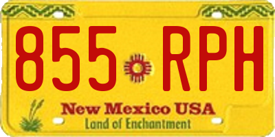 NM license plate 855RPH