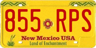 NM license plate 855RPS
