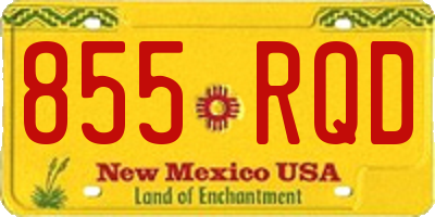 NM license plate 855RQD