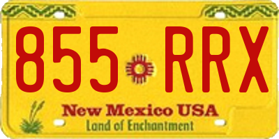NM license plate 855RRX