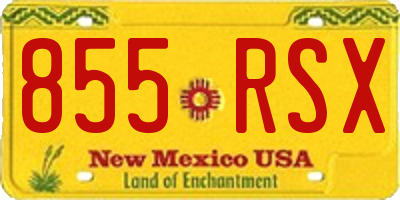 NM license plate 855RSX