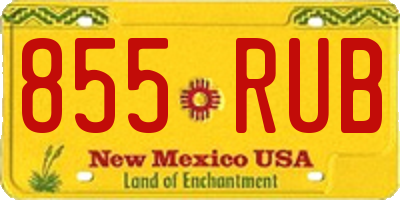 NM license plate 855RUB