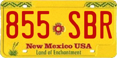 NM license plate 855SBR