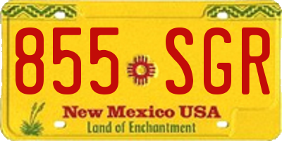 NM license plate 855SGR