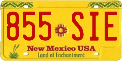 NM license plate 855SIE