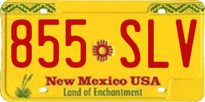 NM license plate 855SLV