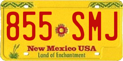 NM license plate 855SMJ