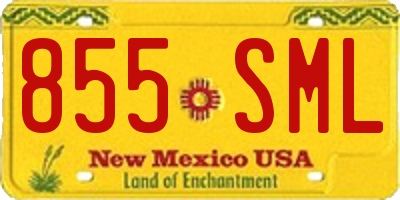 NM license plate 855SML