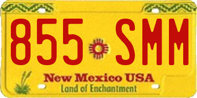 NM license plate 855SMM