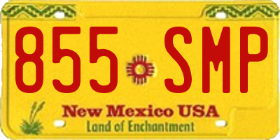 NM license plate 855SMP