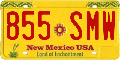 NM license plate 855SMW