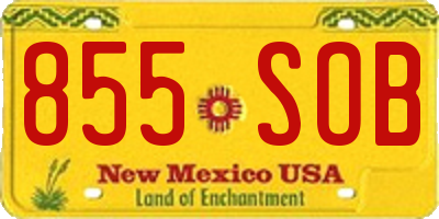 NM license plate 855SOB